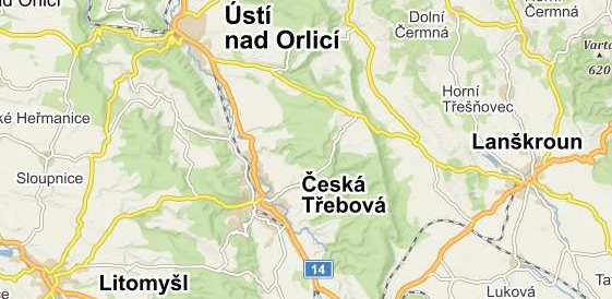 Oblast servisu: Česká Třebová, Lanškroun, Svitavy a Ústí nad Orlicí